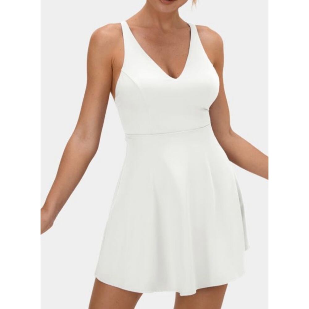 HALARA White Mini Dress